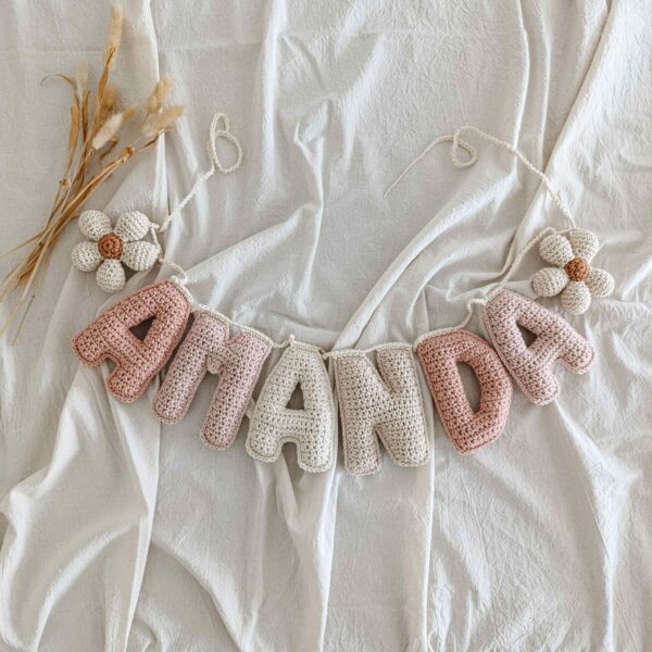 Guirnalda letras tejidas (personalizadas) - Imagen 12
