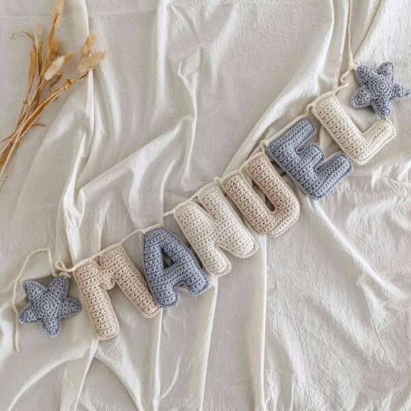 Guirnalda letras tejidas (personalizadas) - Imagen 17