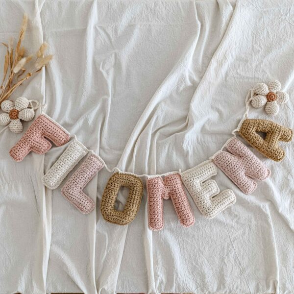 Guirnalda letras tejidas (personalizadas) - Imagen 16