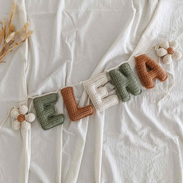 Guirnalda letras tejidas (personalizadas) - Imagen 6