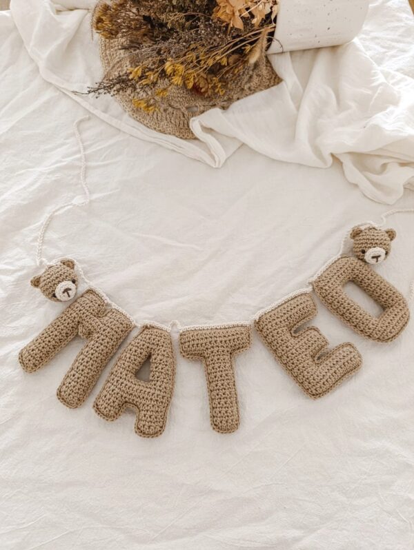 Guirnalda letras tejidas (personalizadas) - Imagen 9