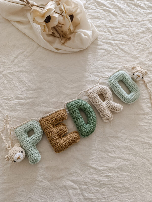 Guirnalda letras tejidas (personalizadas) - Imagen 5