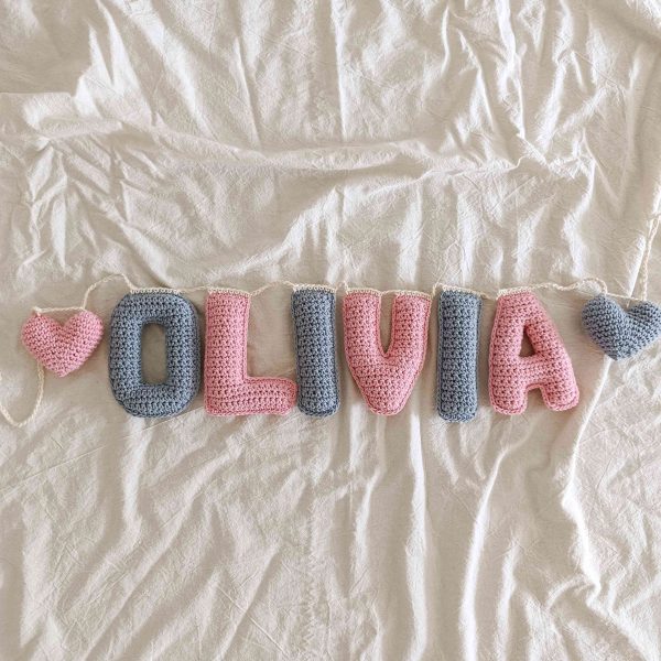 Guirnalda letras tejidas (personalizadas) - Imagen 7