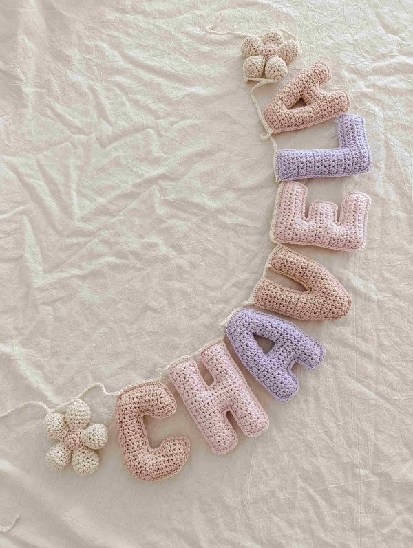 Guirnalda letras tejidas (personalizadas) - Imagen 8